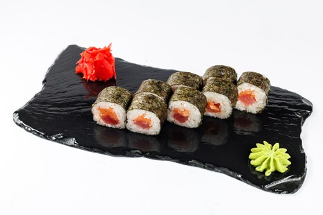 С лососем и тунцом