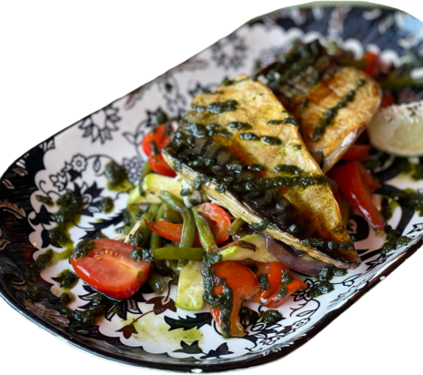 Скумбрия с овощами